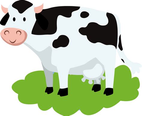 Free Download High Quality Cartoon Cow Png Transparent - Cow Eating Grass Clipart Png - Full ...