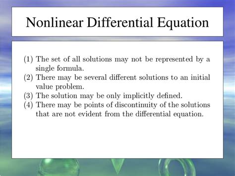 PPT - Differences Between Linear and Nonlinear Equations PowerPoint ...