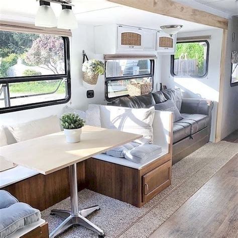 Best Farmhouse RV Style Makeover You Must Have 33 | Rv living room, Tiny house camper, Style ...