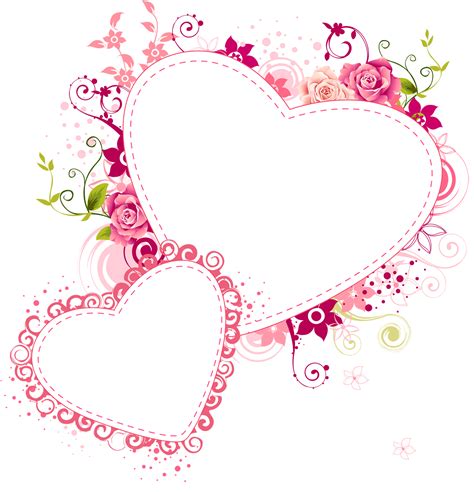 Pink Hearts Transparent Frame | Gallery Yopriceville - High-Quality Images and Transparent PNG ...