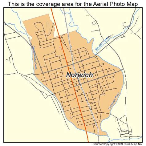 Aerial Photography Map of Norwich, NY New York