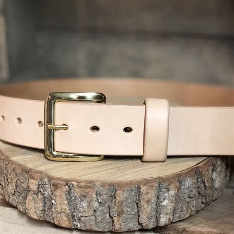 Leather Belt-Standard Natural vegetable-tanned leather belt, 1 1/2" wi – M & W Leather