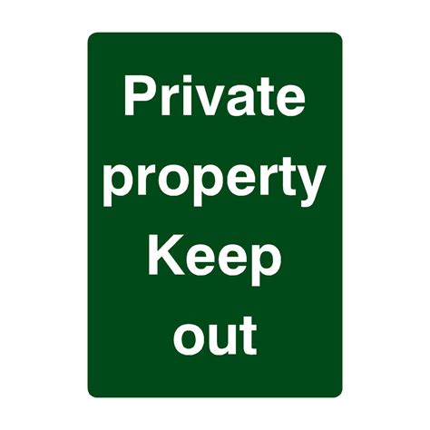 Private Property Keep Out Sign Portrait