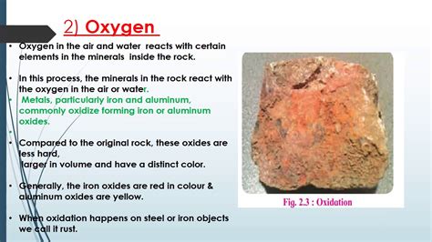 OXIDATION ( WEATHERING DUE TO OXYGEN ) - YouTube