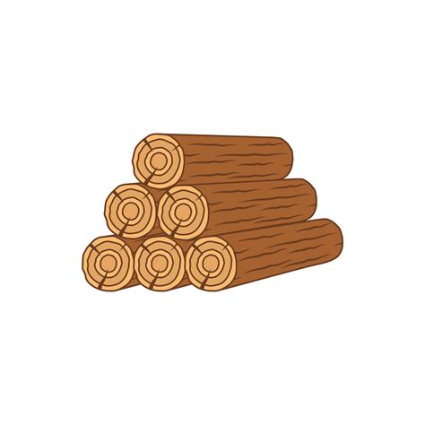 pile of wood icon logo icon design template vector 7634285 Vector Art ...