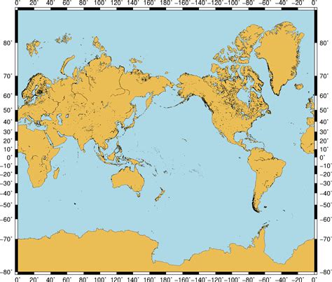 geography - Where to find an accurate Mercator Projection world image ...