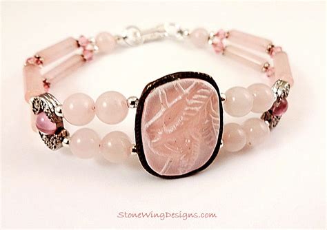 Rose Quartz Bracelet, Rose Bracelet, Quartz Bracelet, Pink Bracelet ...