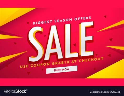 Modern sale and promotion banner design template Vector Image