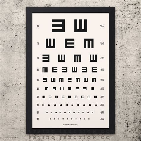 Eye Chart Print - Tumbling-E – Flying Junction Co.