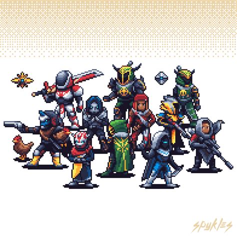 Conquer Your Fears... — spykles: All my Destiny 2 Pixel Art characters...