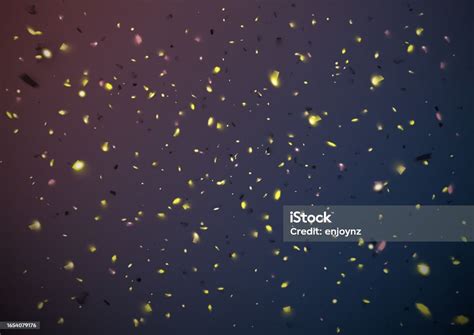 Glittering Gold Confetti Vector Stock Illustration Stock Illustration ...