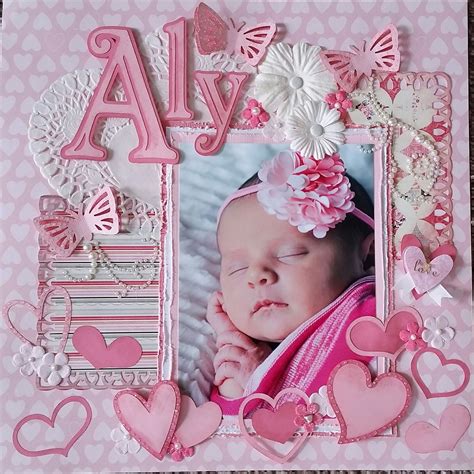 Pin by Michelle Patterson on crafts | Baby scrapbook pages, Baby girl ...