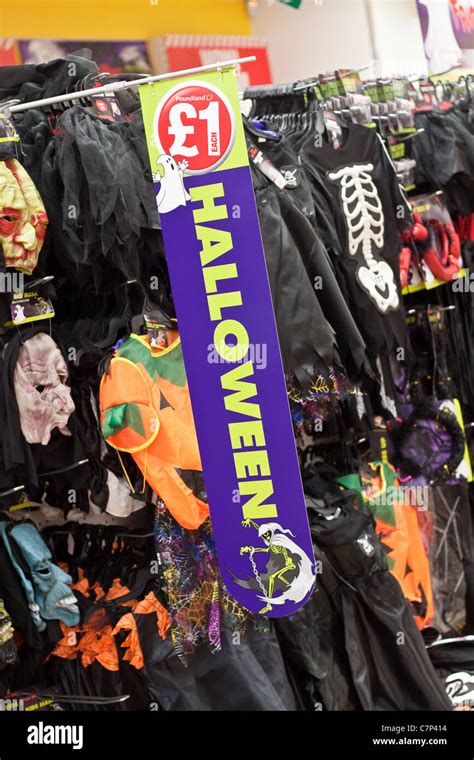 Halloween costumes for sale in Poundland, UK Stock Photo - Alamy