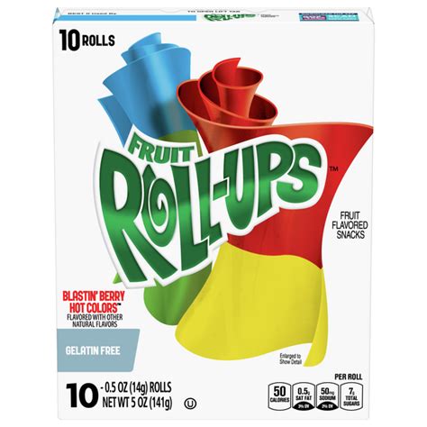 Save on Fruit Roll-Ups Fruit Flavored Snacks Blastin' Berry Hot Colors ...