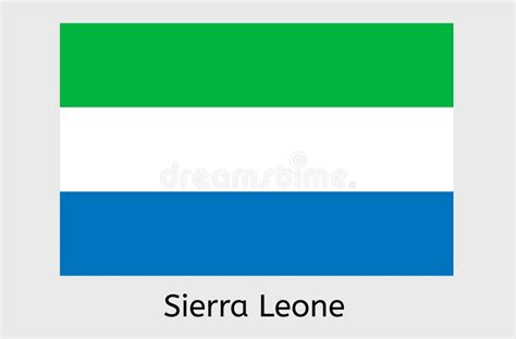 Sierra Leonean Flag Icon, Sierra Leone Country Flag Vector Illustration ...