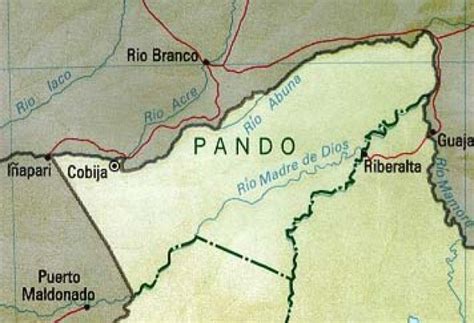 Mapas politico de Pando