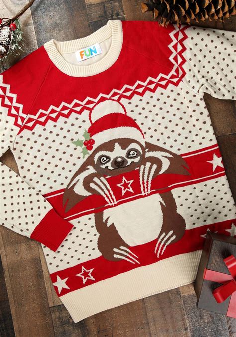 Sloth Ugly Christmas Sweater for Adults