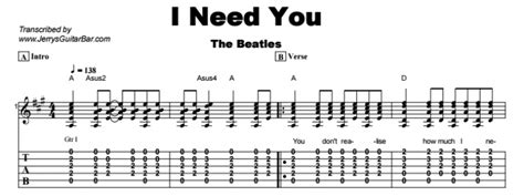 The Beatles - I Need You | Guitar Lesson, Tab & Chords | Jerry's Guitar Bar