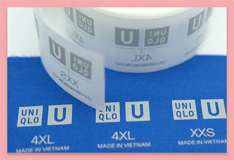 High Quality Custom Printed PET Tagless Heat Transfer Clothing Care Labels for Garment ...