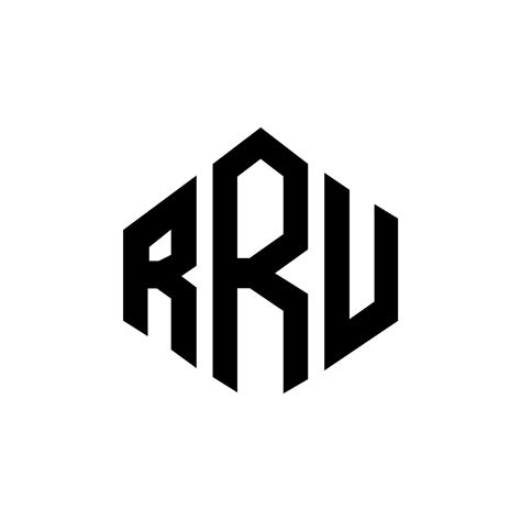 RRU letter logo design with polygon shape. RRU polygon and cube shape logo design. RRU hexagon ...