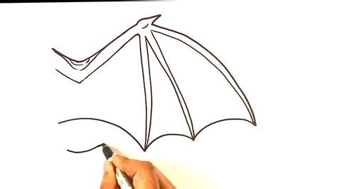 EASY How to Draw a BAT WING - YouTube