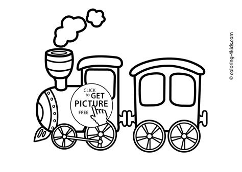 Train transportation coloring pages for kids, printable | coloing-4kids.com