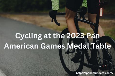 Cycling at the 2023 Pan American Games Medal Table, Dates, Venue, and Events