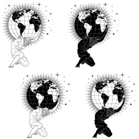 Vector of Atlas holding the earth 24672061 Vector Art at Vecteezy