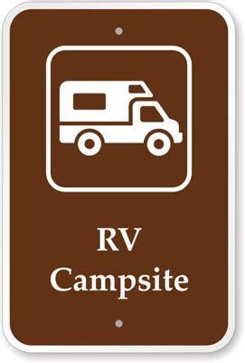 RV Campsite Sign - Campground, Park & Guide Signs, SKU: K-8079