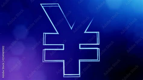 Animation icon or emblem of Japanese yen Logo. Background made of glow ...