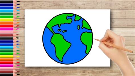 How To Draw Earth | Earth Drawing Easily - YouTube