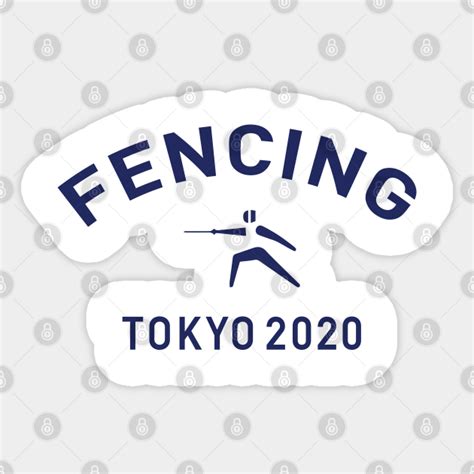 Fencing Olympics Tokyo 2020 Games pictograms - Fencing - Sticker | TeePublic