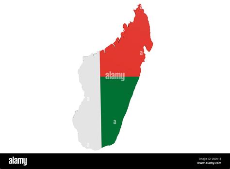 Madagascar Flag Map Stock Photo - Alamy