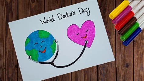 International Doctors day Drawing || Happy World Doctors day Drawing for Chart and Poster ...