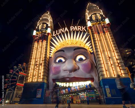 sydney, australia, 05/04/2020 The world famous luna park entrance in ...