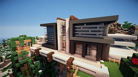 Modern Mountain House | by NoobCrafter101 Minecraft Map