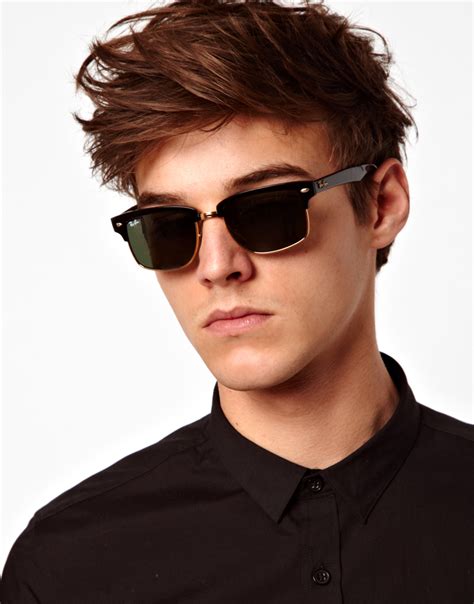 Ray-ban Clubmaster Sunglasses in Black for Men | Lyst