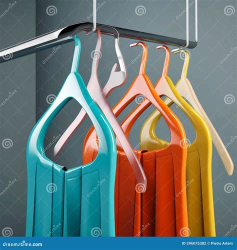 Production of a Plastic Hanger Stock Illustration - Illustration of ...