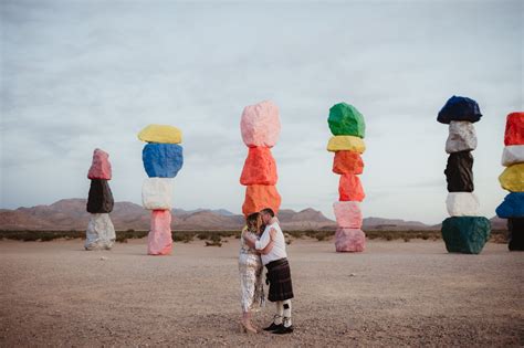 Seven Magic Mountains Sunrise Elopement | Las Vegas Elopement — Las Vegas Wedding & Elopement ...