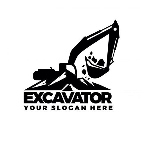 Premium Vector | Excavating Logo | Excavator logo, Vector logo ...