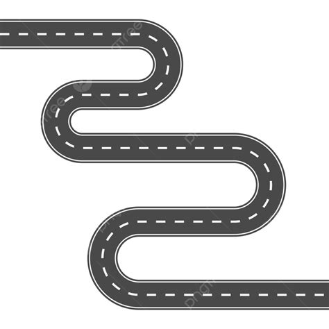 Black Road Information Map With Four Bends, Road, Folder, Road Map PNG and Vector with ...