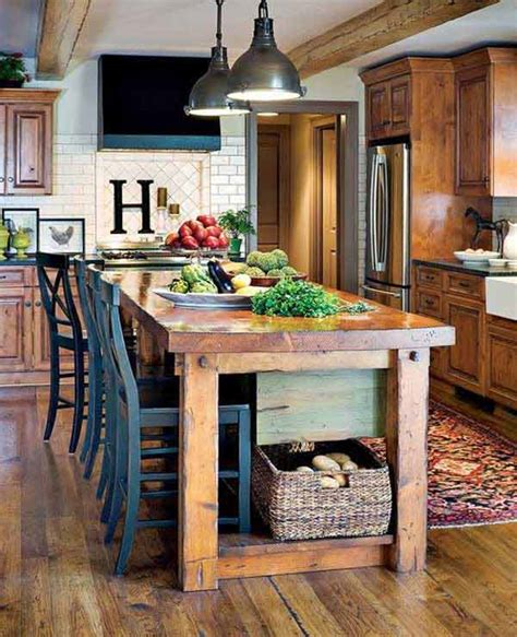 32 Simple Rustic Homemade Kitchen Islands - Amazing DIY, Interior ...