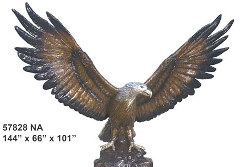 Majestic Large Bronze Eagle Statue