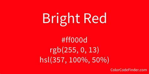 Bright Red Color Code is #ff000d