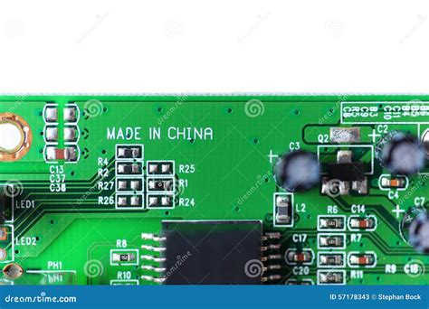 Electronic Component, Made in China Stock Image - Image of writing ...