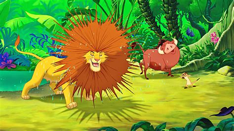 Funny Picture Of Lion King With Timon And Pumbaa