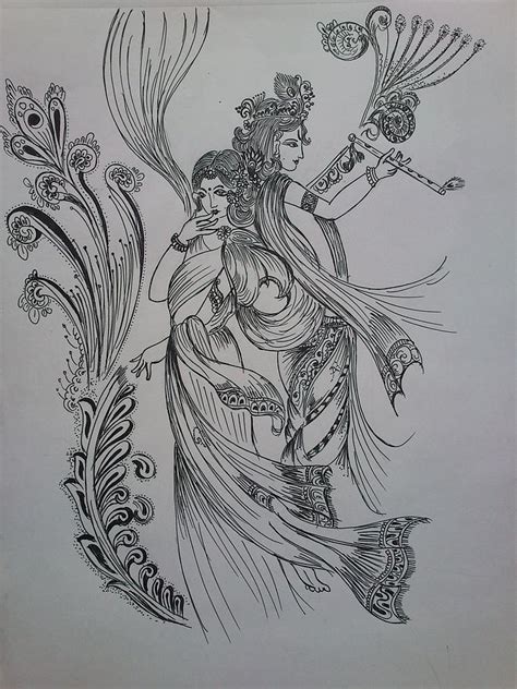 Drawing Pictures Of Lord Krishna - Janmashtami Creativearts | Bodendwasuct