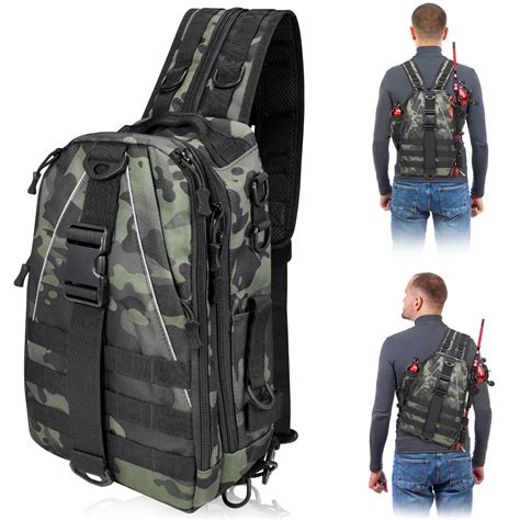 2BK Saltwater Fishing Backpack, Large Tackle Box Sling Bag, Water ...