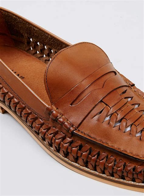 Marne Loafer Tan Leather Weaved Loafers | Mens woven loafers, Best ...