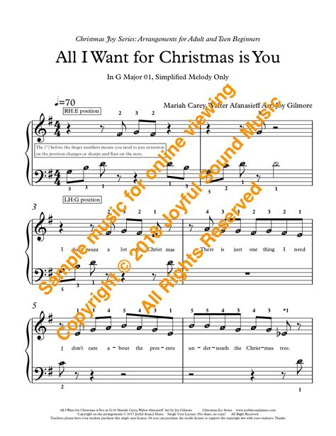 All I Want for Christmas is You – Joyful Sound Piano Studio